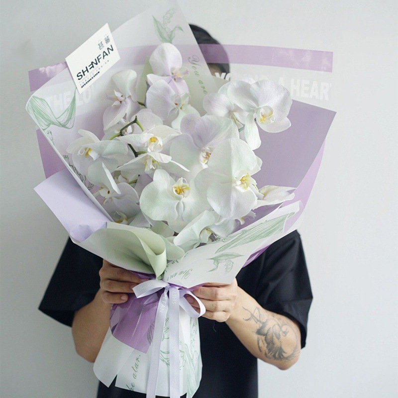 Papel de regalo de flores de papel Sydney engrosado de lirio de los valles（46#）