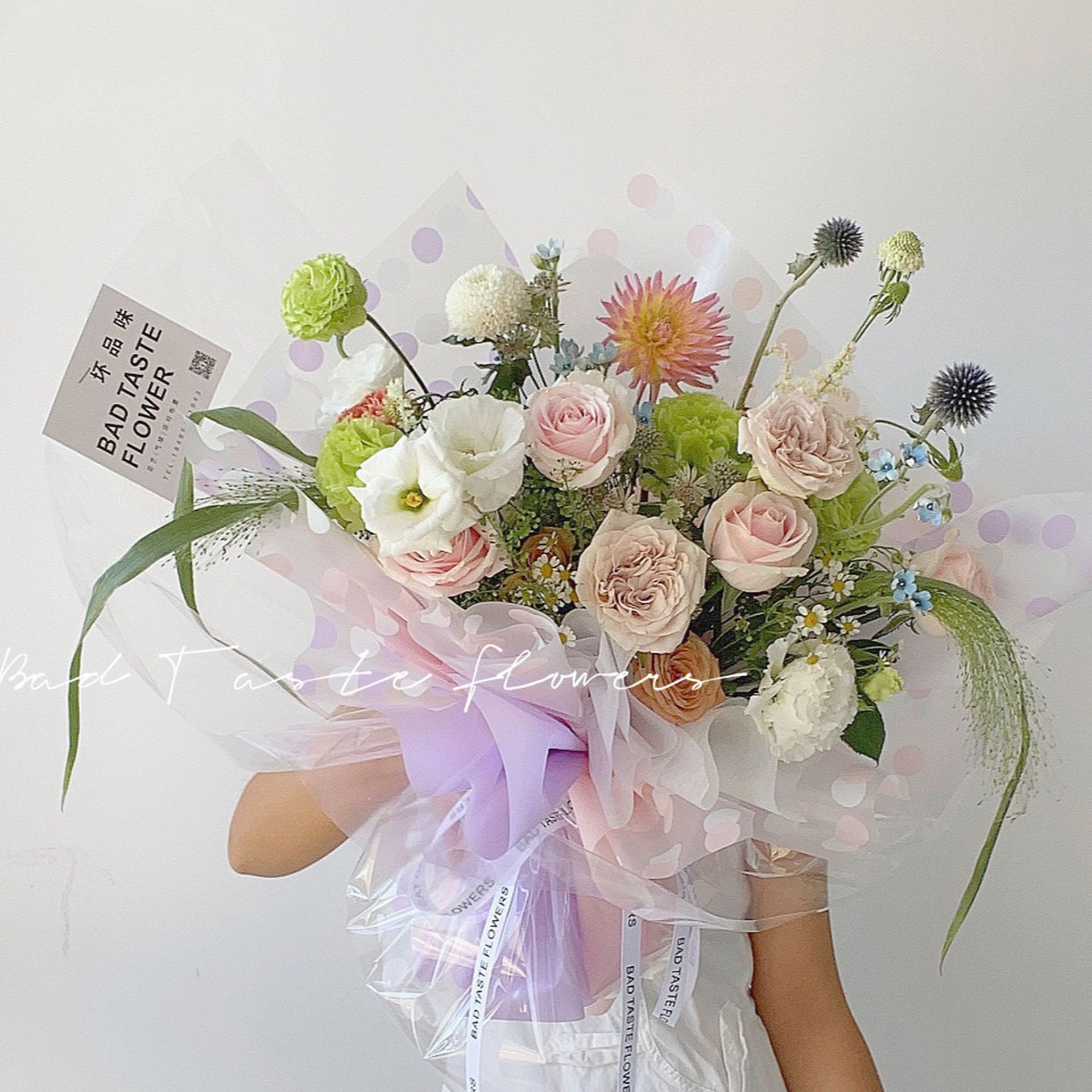 círculo de papel floral transparente（08#）