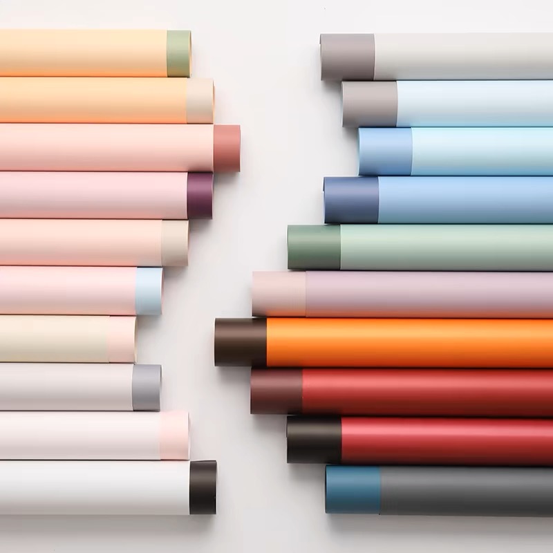 Papel de regalo de flores Ouya de color liso（10#）