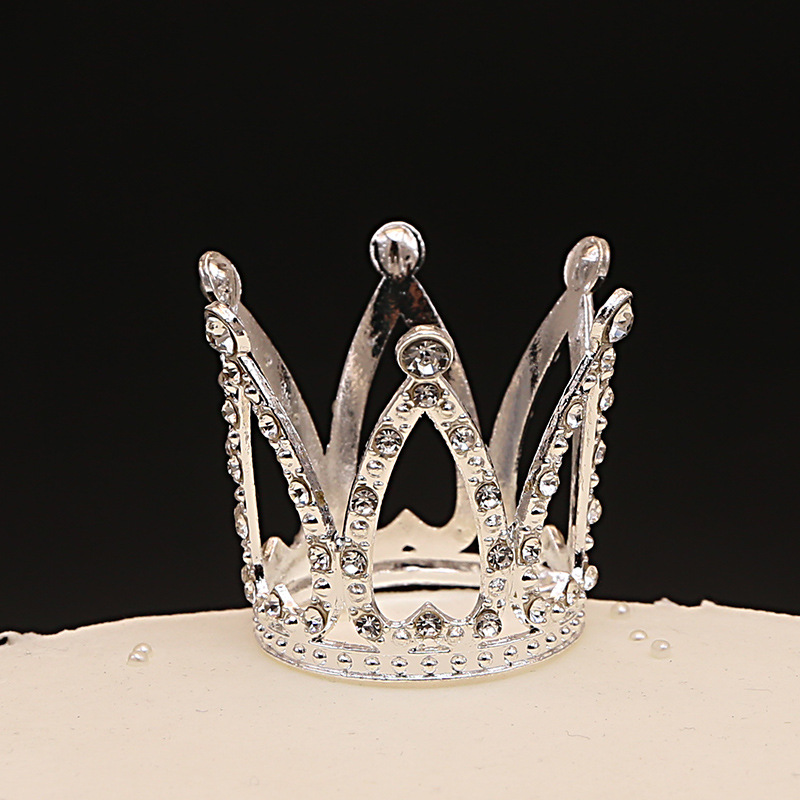 Accesorios de decoración para hornear de regalo de corona de pastel redondo para niños（1#）