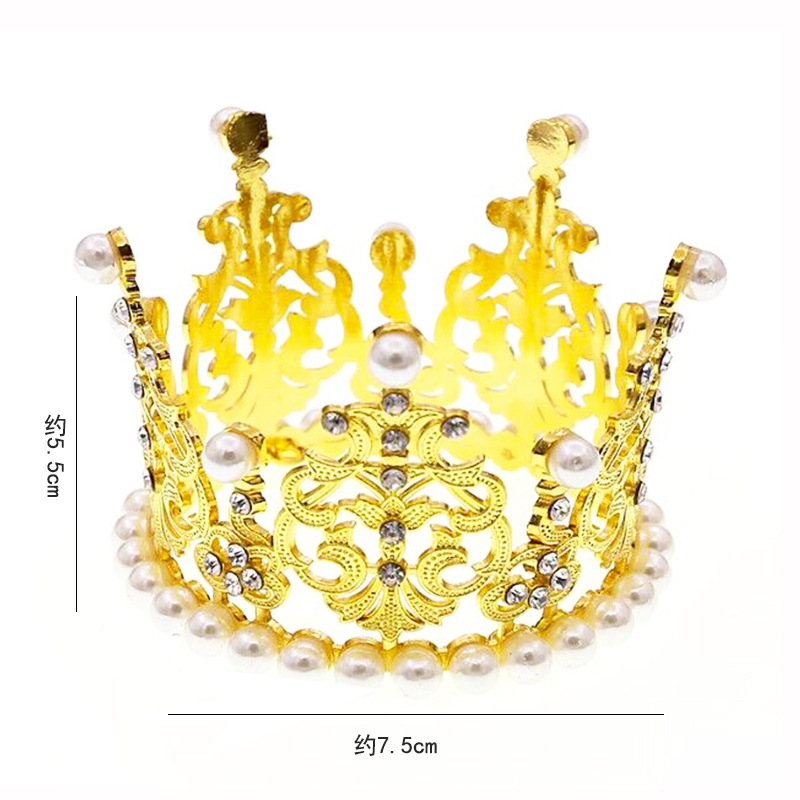 Nueva joyería nupcial de corona redonda de aleación para niños（7#）