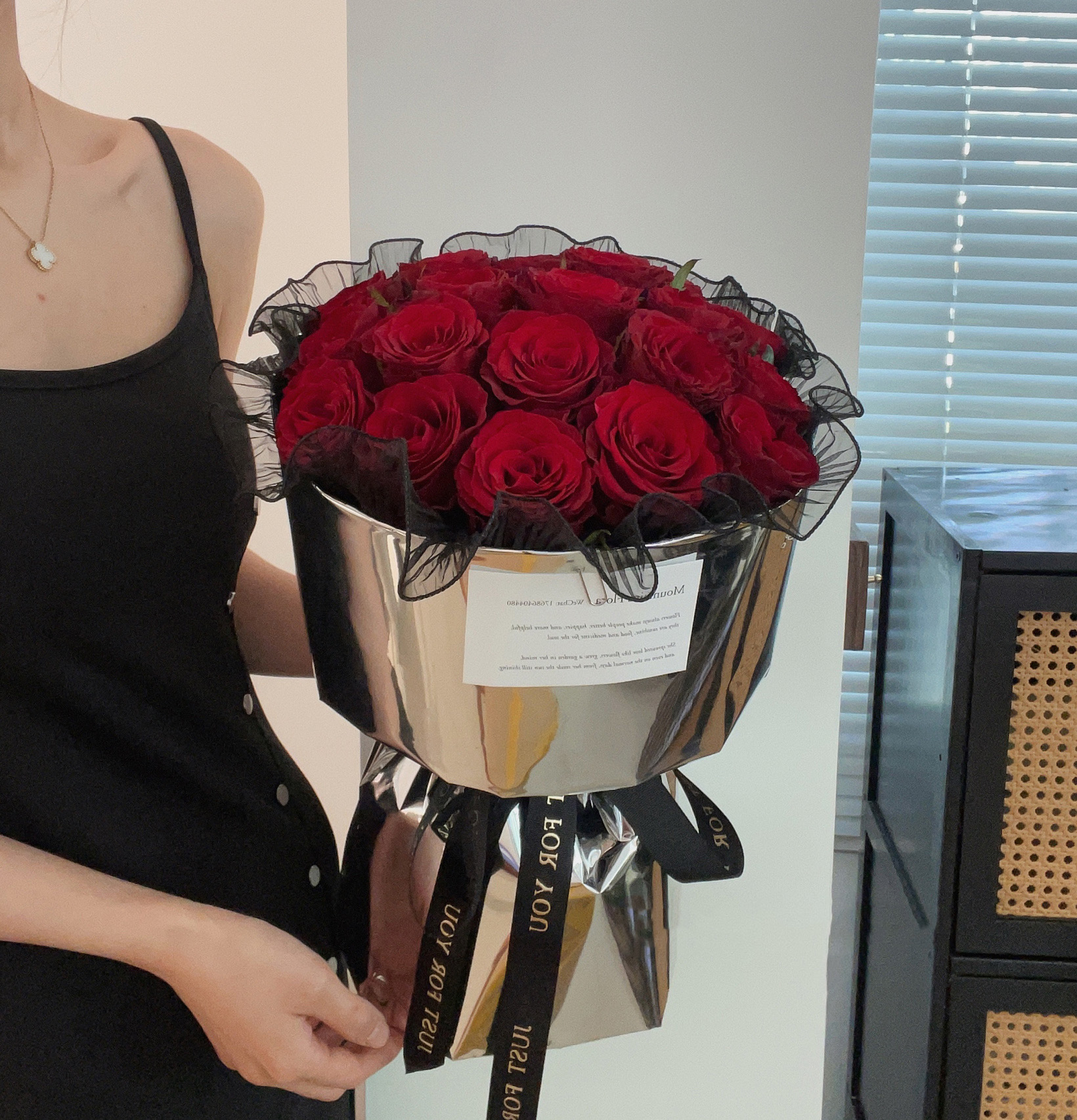 Papel de regalo de flores de papel espejo（33#）