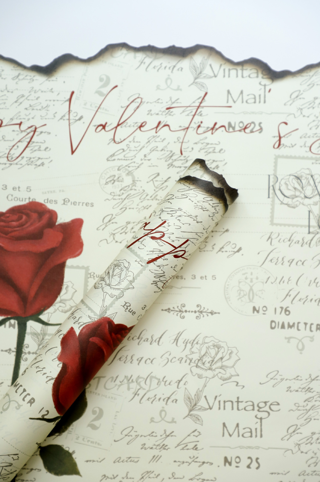 Nuevo papel de regalo de flores de papel de llama de papel de llama（51#）