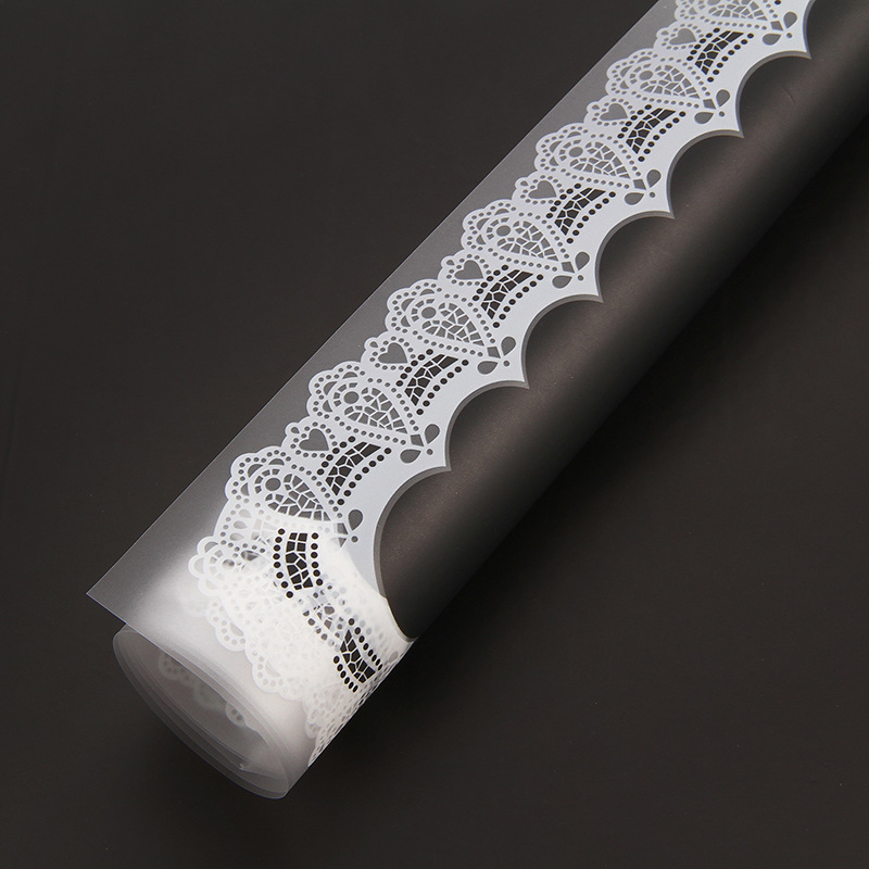 Papel mate con borde de encaje（06#）