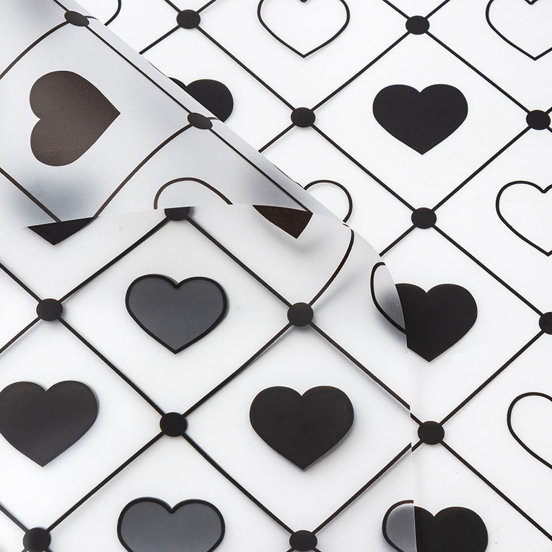 Embalaje de ramo de flores con patrón de amor popular（22#）