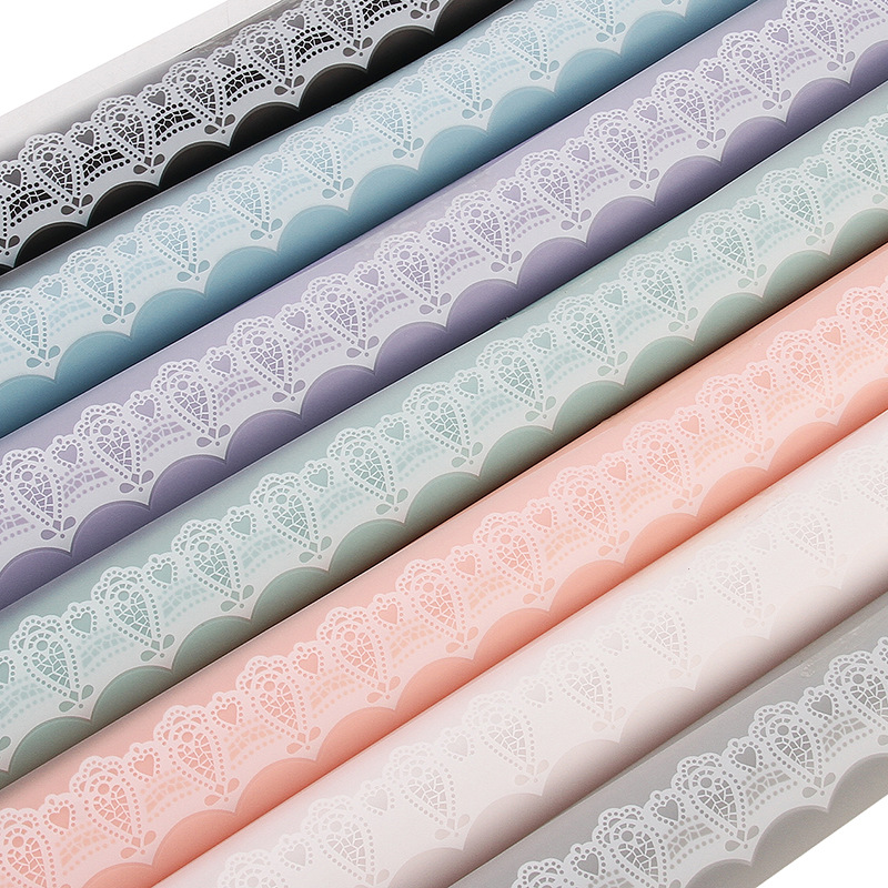 Papel mate con borde de encaje（06#）