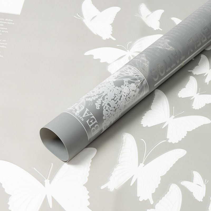 Papel de regalo de flores con película de gelatina Diewu（29#）