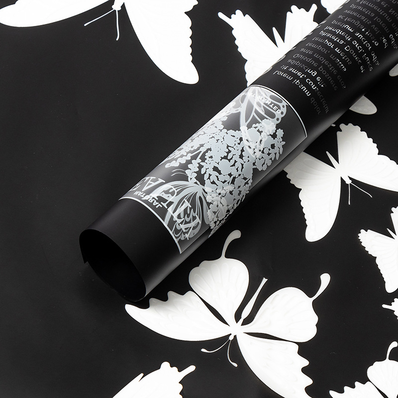 Papel de regalo de flores con película de gelatina Diewu（29#）