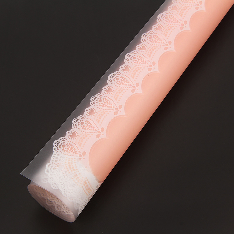 Papel mate con borde de encaje（06#）