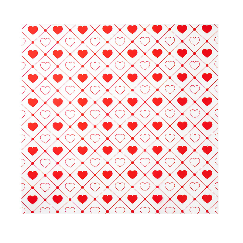 Embalaje de ramo de flores con patrón de amor popular（22#）