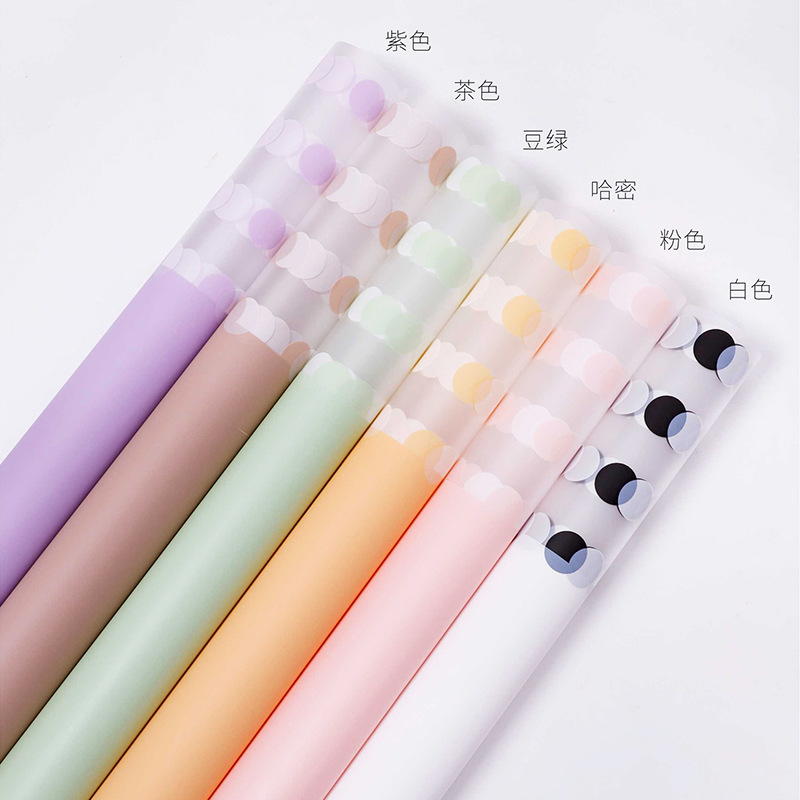 círculo de papel floral transparente（08#）