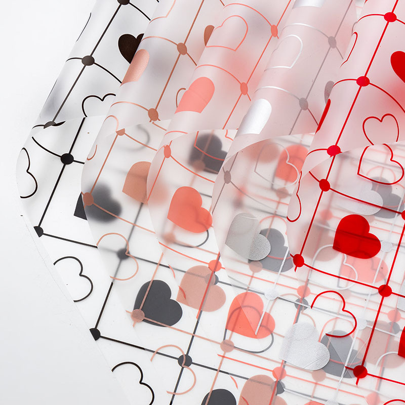 Embalaje de ramo de flores con patrón de amor popular（22#）