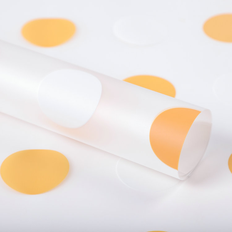 Papel de burbujas, papel de flores, papel de regalo de flores de lunares translúcido（45#）