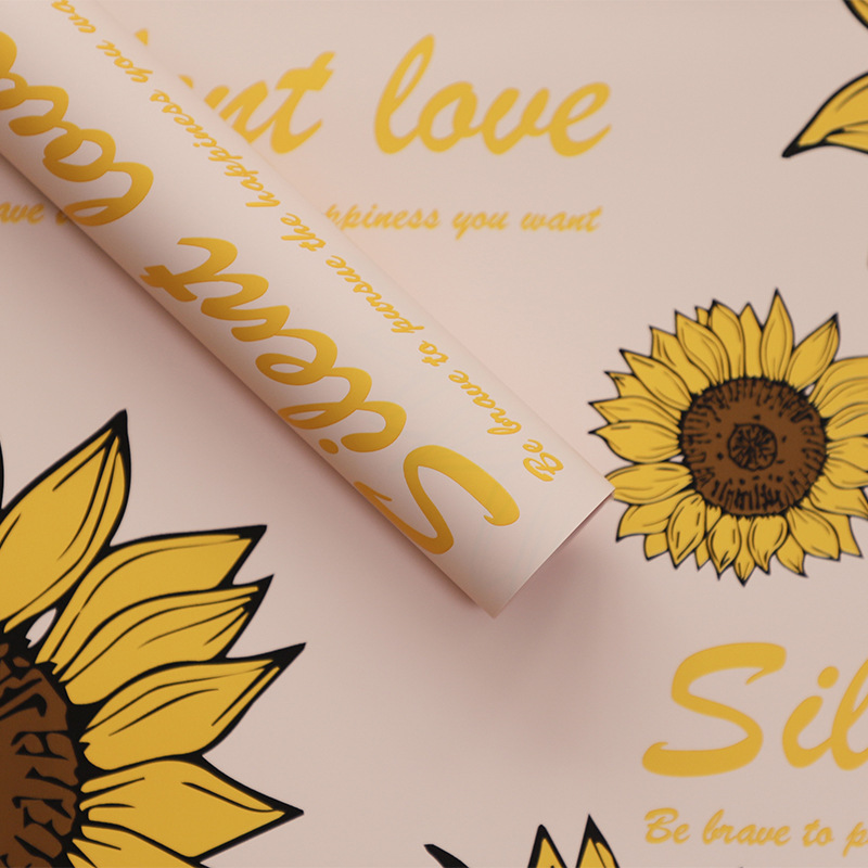 Papel de regalo de flores especial para floristería del día de San Valentín（48#）