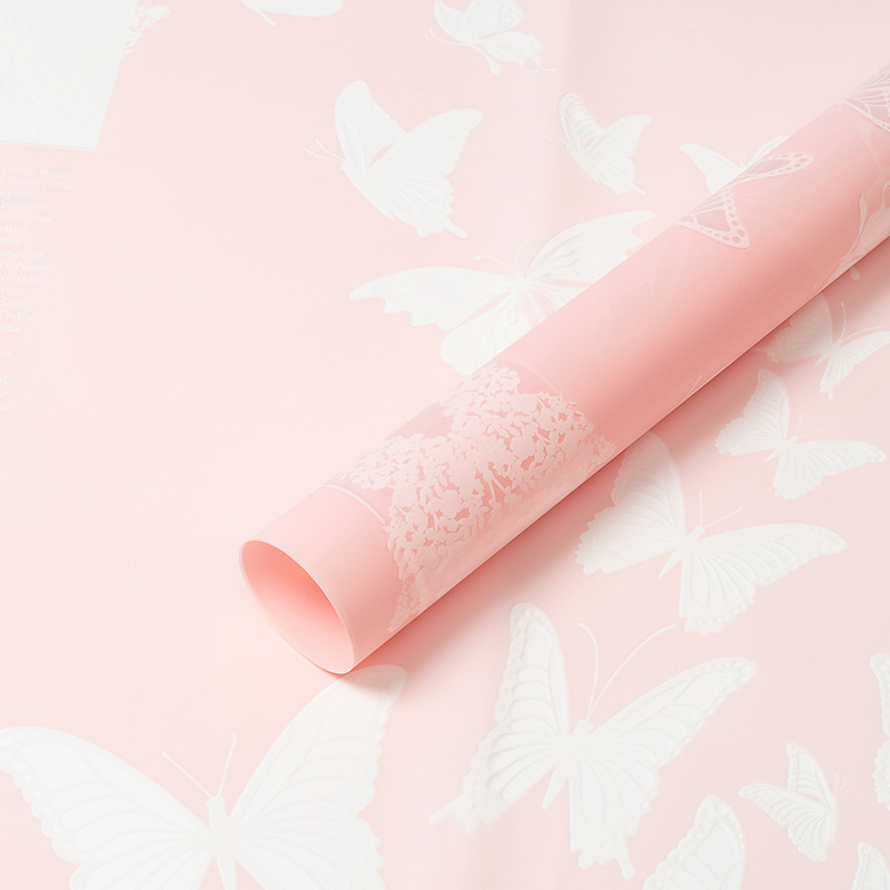 Papel de regalo de flores con película de gelatina Diewu（29#）