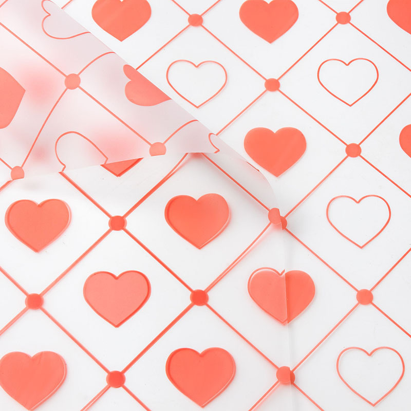 Embalaje de ramo de flores con patrón de amor popular（22#）