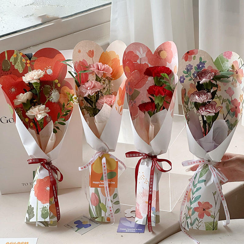 Papel de regalo de flores tridimensional de flores de verano（42#）