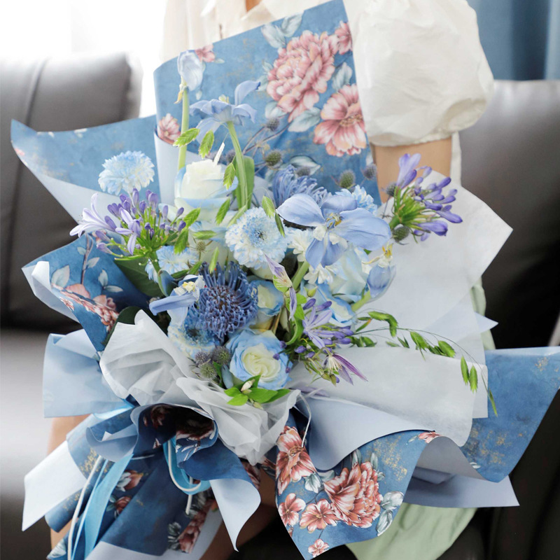 Papel de regalo de flores de mar de flores coreanas（50#）