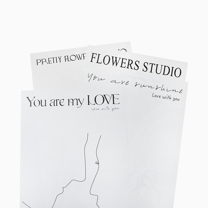 Papel de regalo simple de celebridades de Internet papel de regalo de flores（36#）