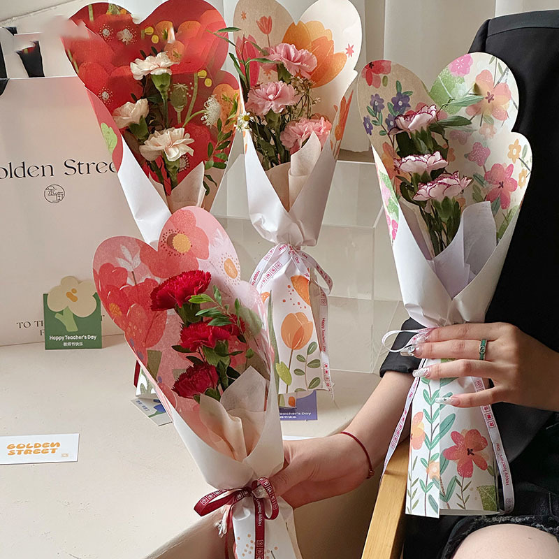 Papel de regalo de flores tridimensional de flores de verano（42#）