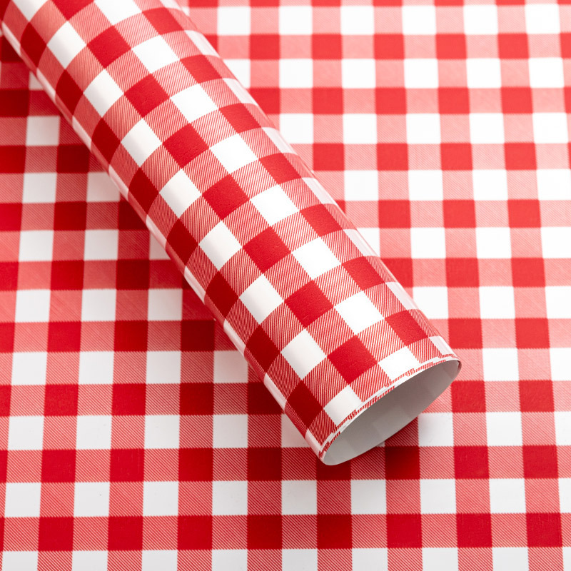 Papel de regalo de flores cuadradas a cuadros（14#）