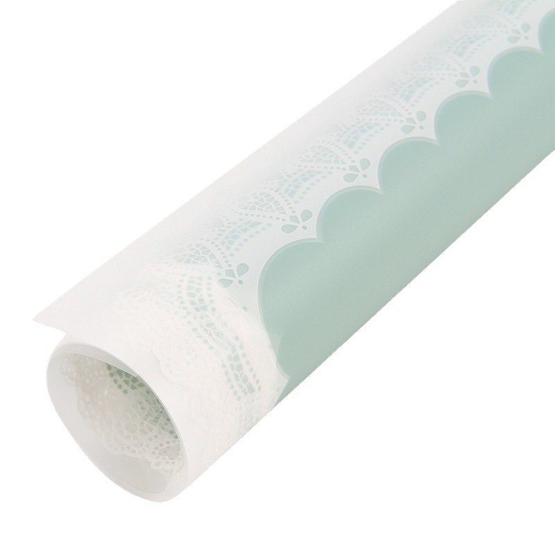 Papel mate con borde de encaje（06#）