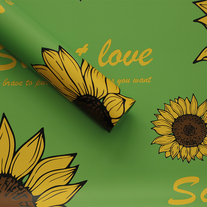 Papel de regalo de flores especial para floristería del día de San Valentín（48#）