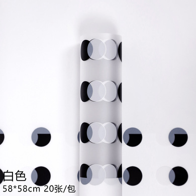 círculo de papel floral transparente（08#）