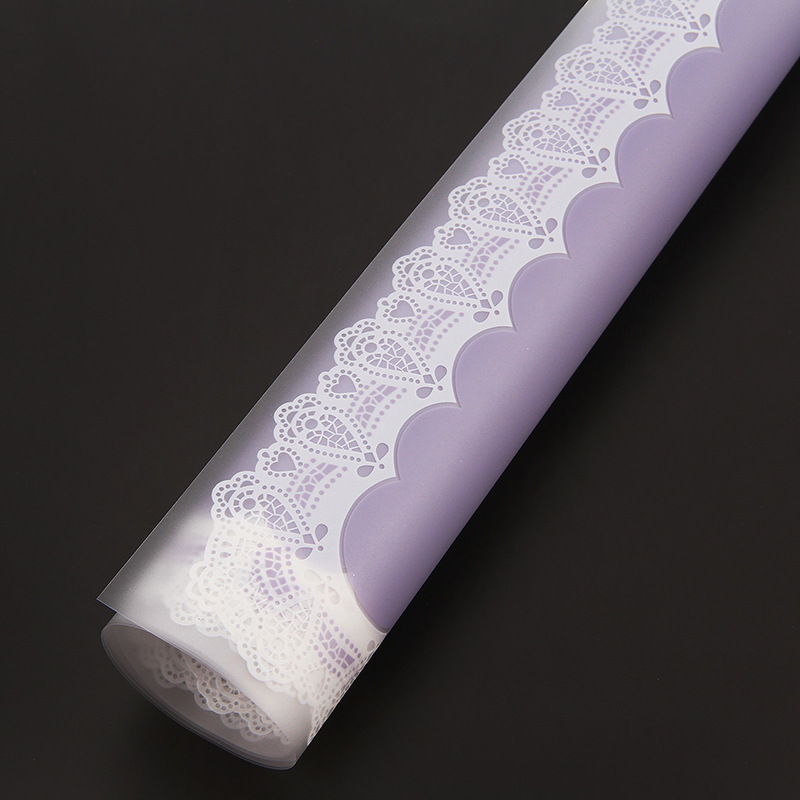 Papel mate con borde de encaje（06#）