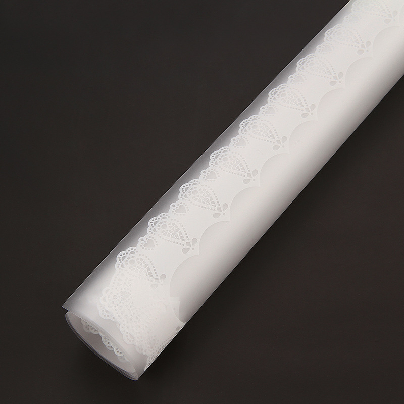 Papel mate con borde de encaje（06#）