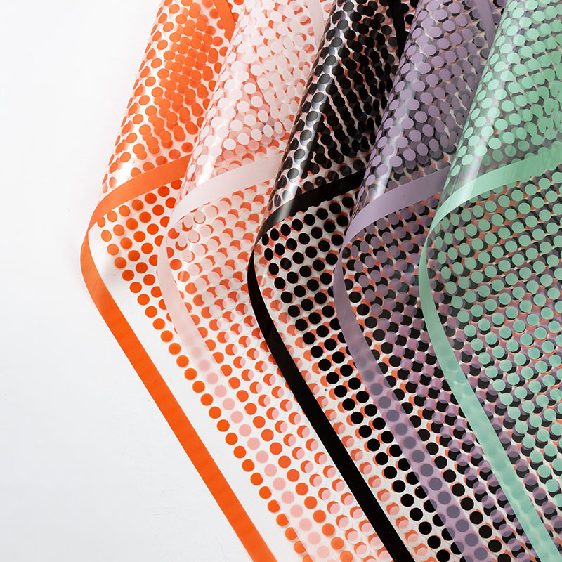 Papel de regalo de flores transparente circular（25#）