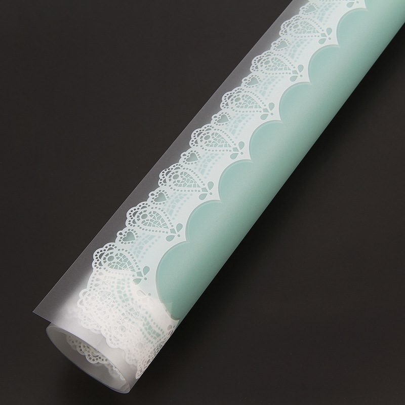 Papel mate con borde de encaje（06#）