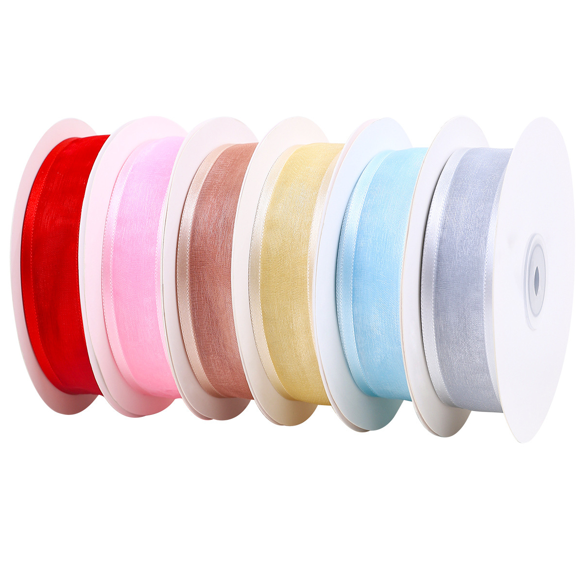 Cinta de hilo de nieve con borde satinado