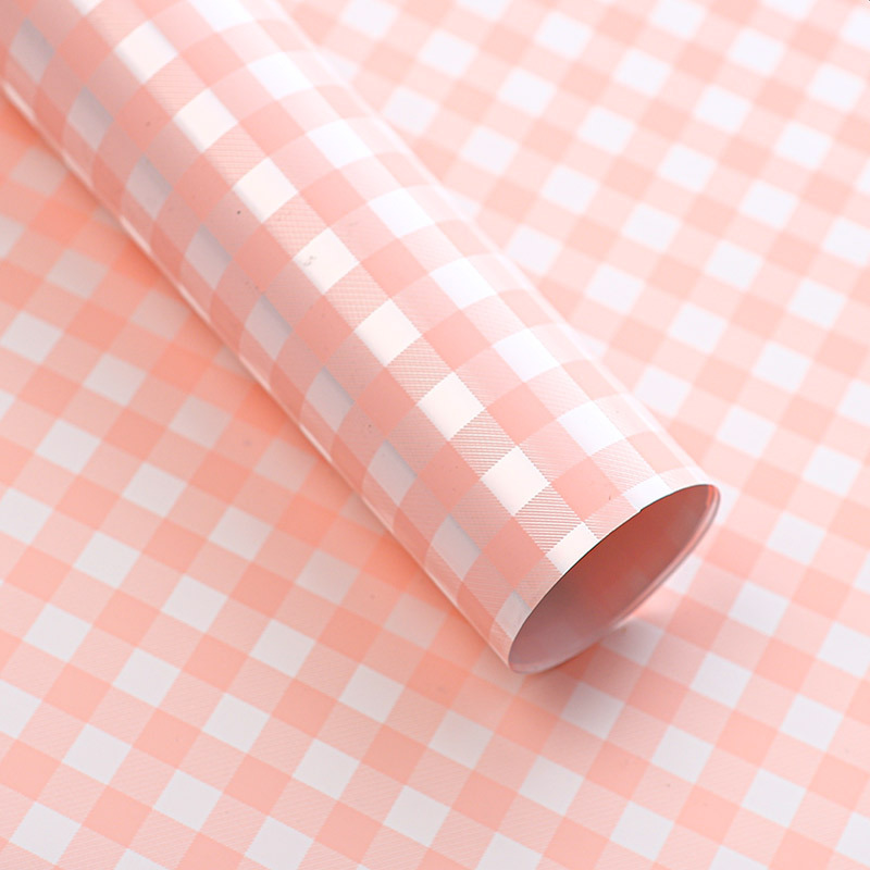 Papel de regalo de flores cuadradas a cuadros（14#）