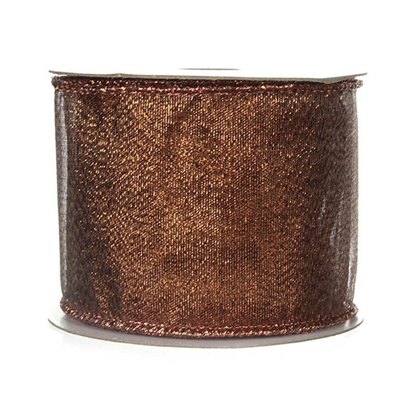 Cinta de Gasa Sólida 6.3cm con Alambre