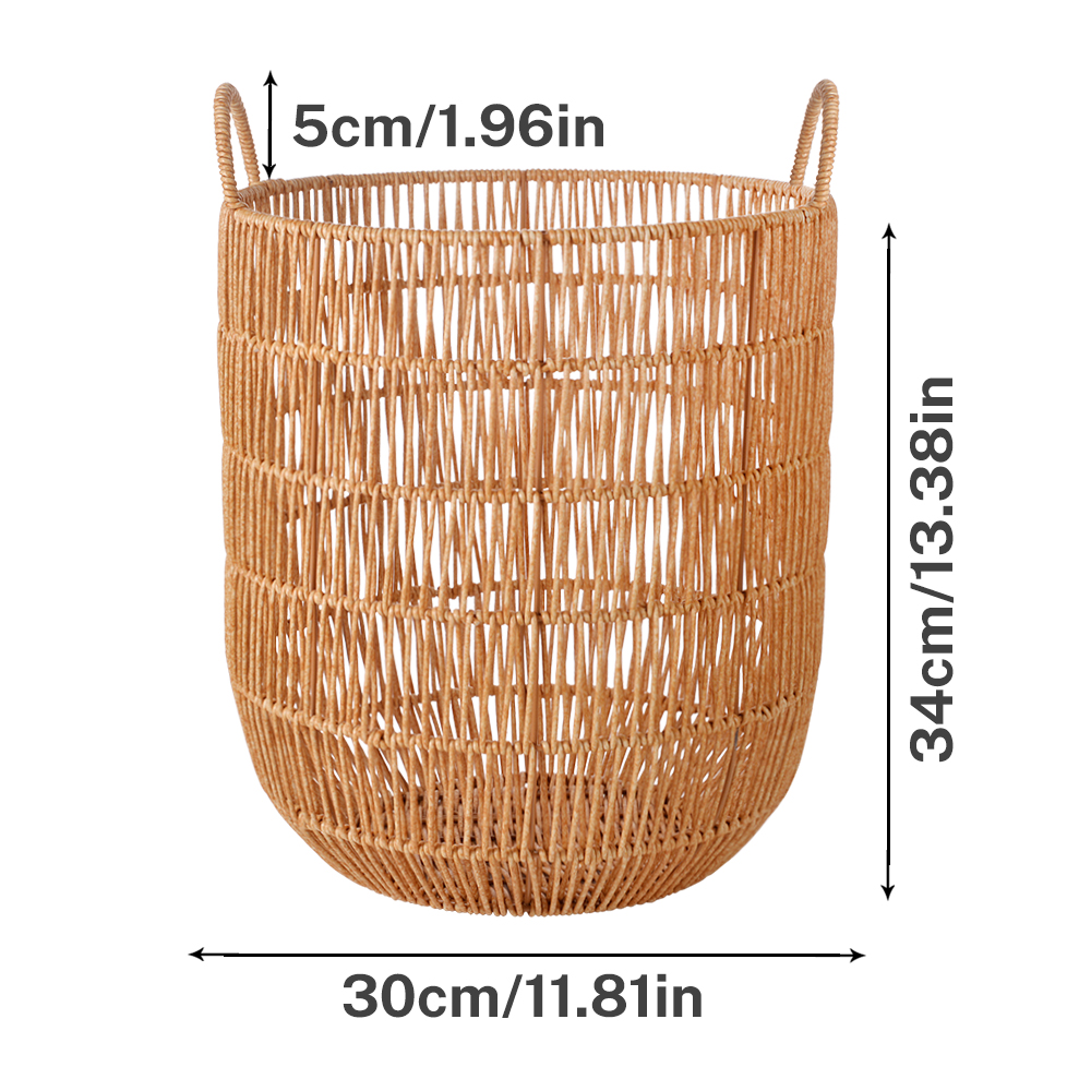 Natural handmade homestay household sundries and clothes sorting and storage basket-Handwovenlamp