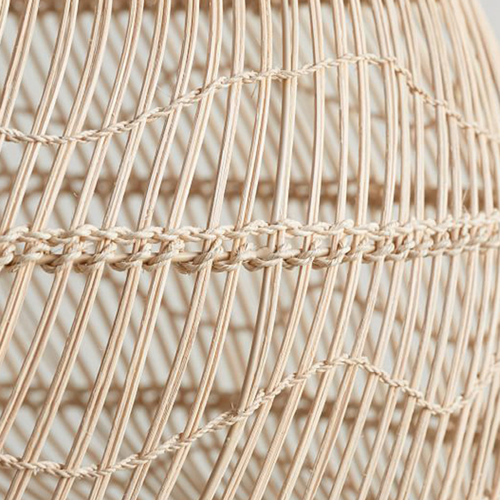 Boho Kitchen Island Lighting DIY Natural Rattan Chandelier Lamp Shades-Handwovenlamp