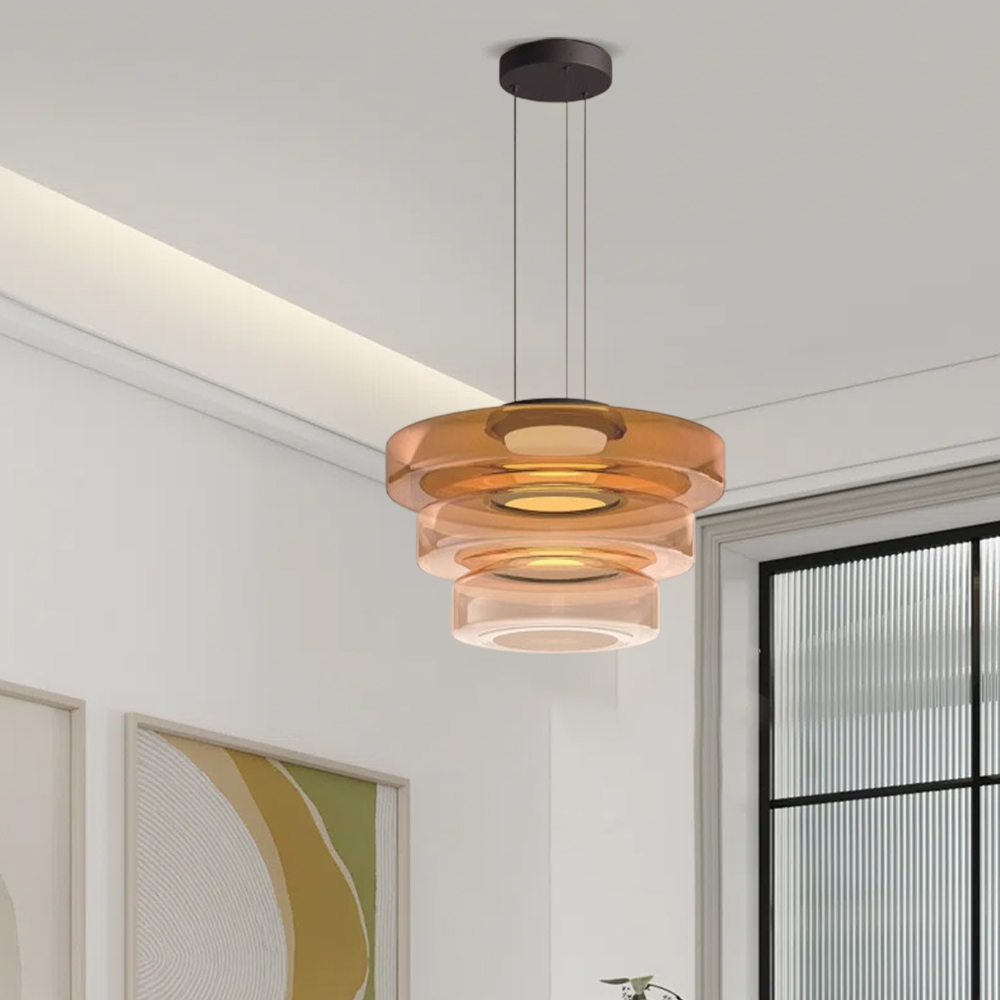Modern Elegant Glass Pendant Light Fixtures for Living Room Dining Room-Handwovenlamp