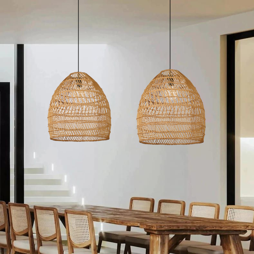 Wabi-sabi Lights Southeast Asia Living Room Hanging Chandelier-Handwovenlamp