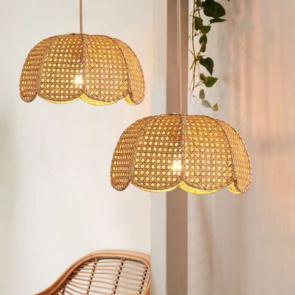 Southeast Asian Rattan Art Chandelier Modern Minimalist Creative Japanese Pendant Lamps-Handwovenlamp