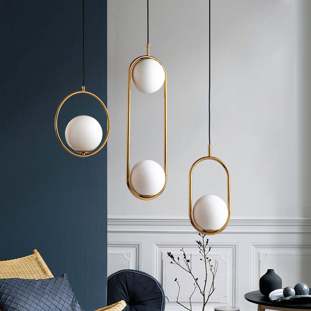 Modern Lighting Ball Glass Chandelier Art Deco Glass Bubble Lamp-Handwovenlamp