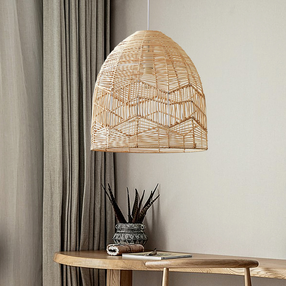 Handmade Basket Rattan Pendant Light Shades For Living Room-Handwovenlamp