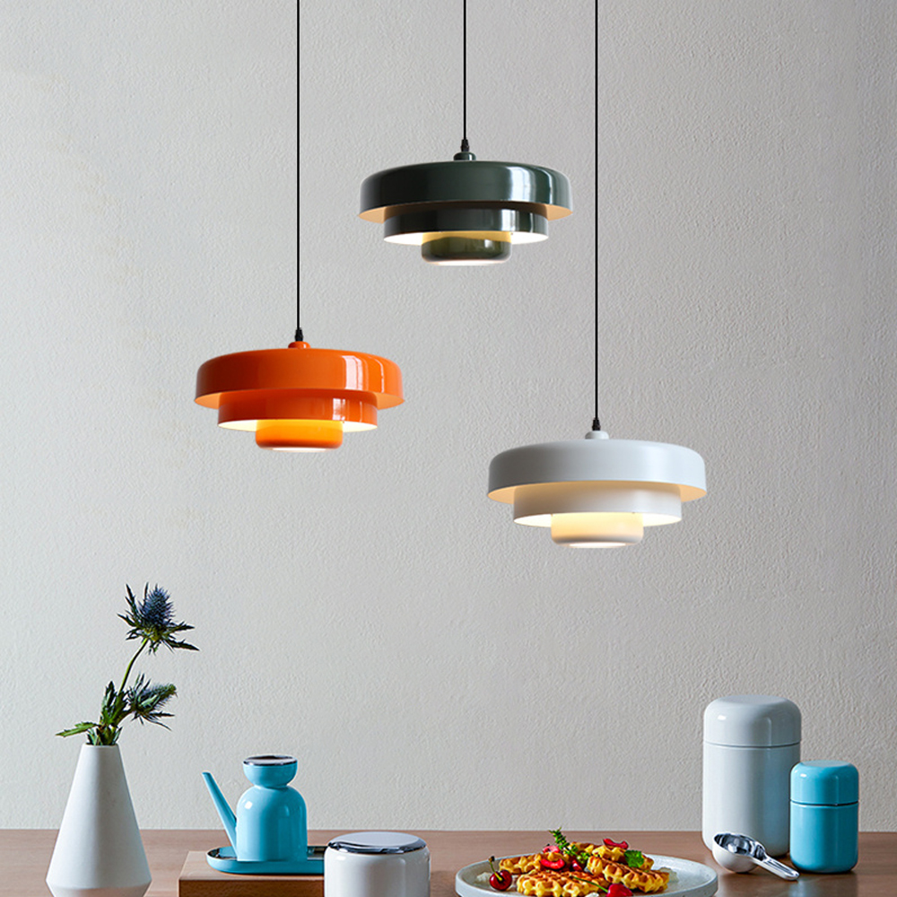 Nordic Minimalist Metal Pendant Light Danish Classic Multi-layer Lamps-Handwovenlamp