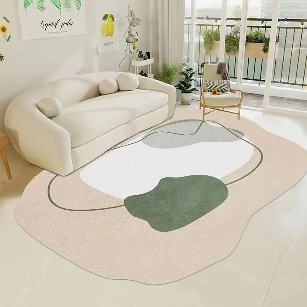 Boho Bedroom Rugs Simple Living Room Floor Mat Crystal Velvet Carpet-Handwovenlamp