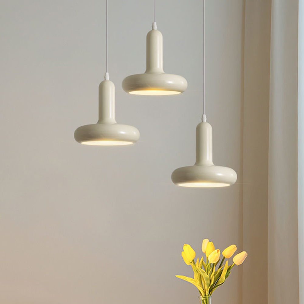 Bauhaus Restaurant Chandelier Nordic Medieval Designer Three-head Dining Table Metal Pendant Lights-Handwovenlamp