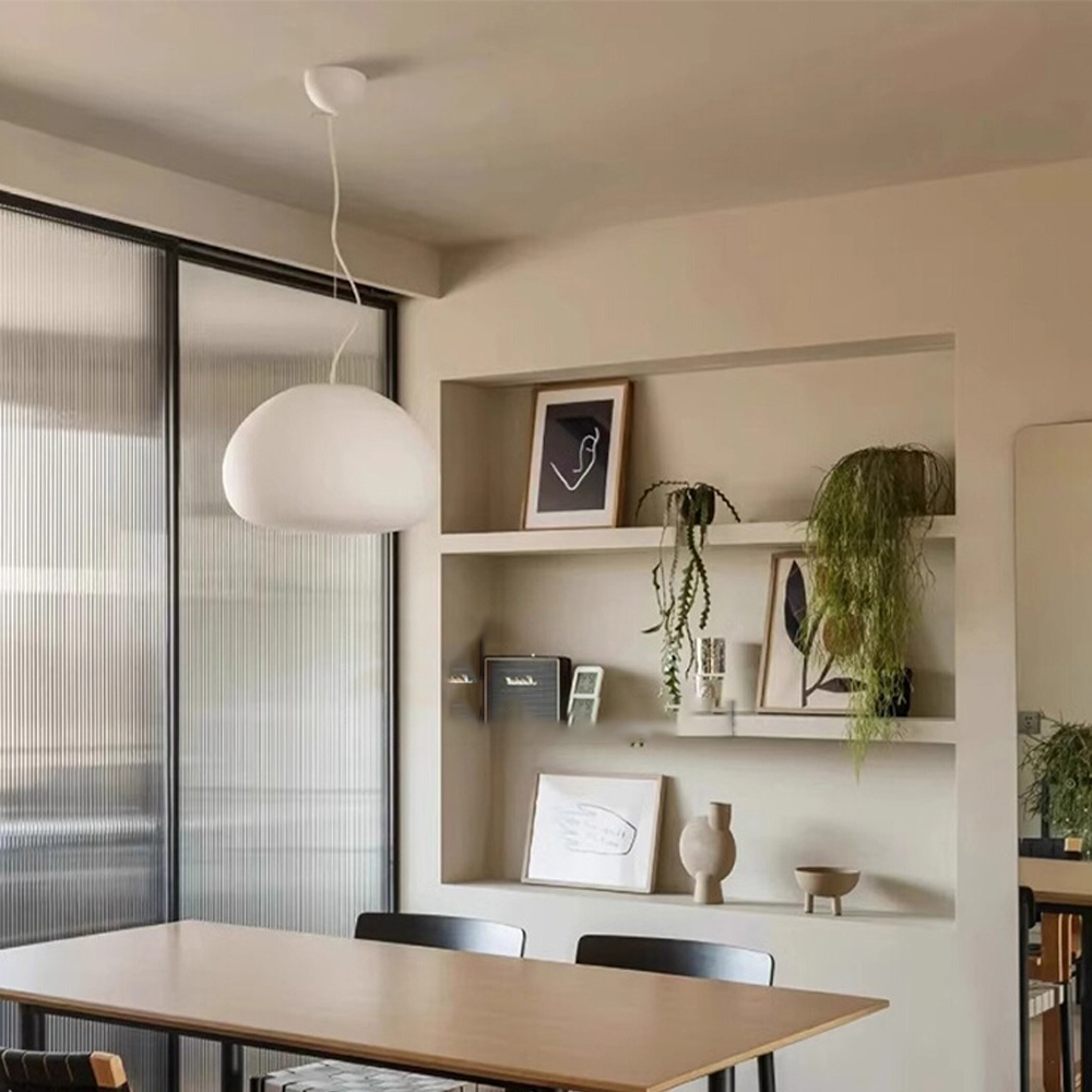 Nordic Fluid Glass Pendant Light Medieval Dining Room Chandelier-Handwovenlamp