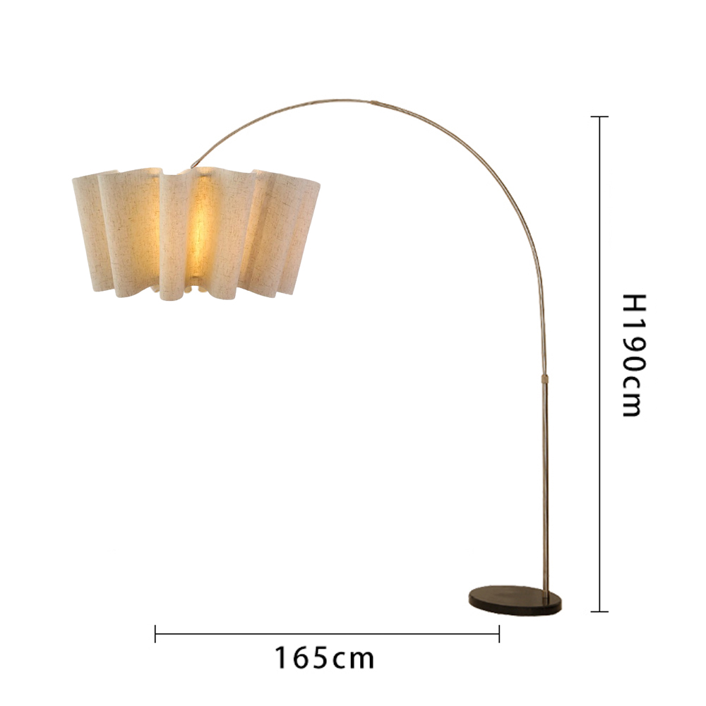 Japanese Retro Artistic Fabric Floor Lamp Wabi-sabi Living Room Lampshade-Handwovenlamp