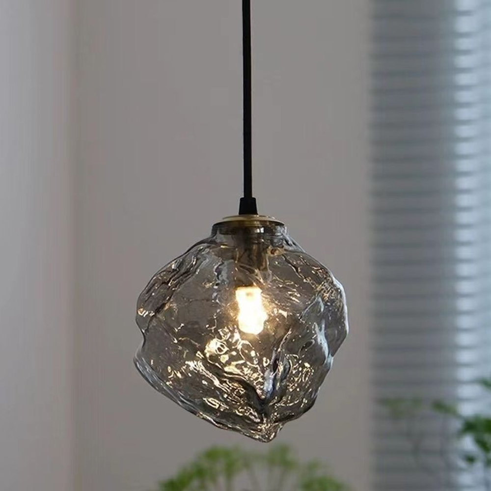 Minimalist Art Lava Glass Pendant Light Creative Restaurant Hanging Lamp-Handwovenlamp