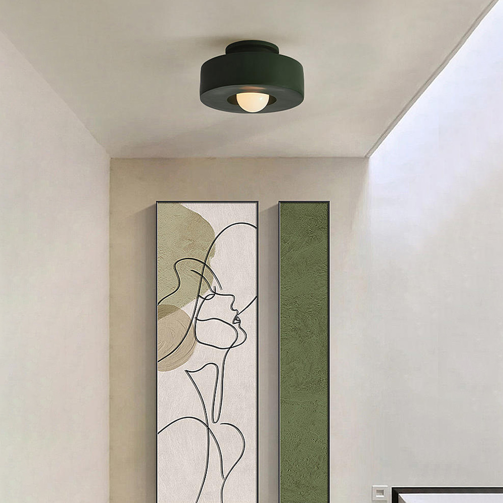 Nordic Minimalist Corridor Ceiling Lamp Cloakroom Lamp Wabi-sabi Style Balcony Lighting-Handwovenlamp