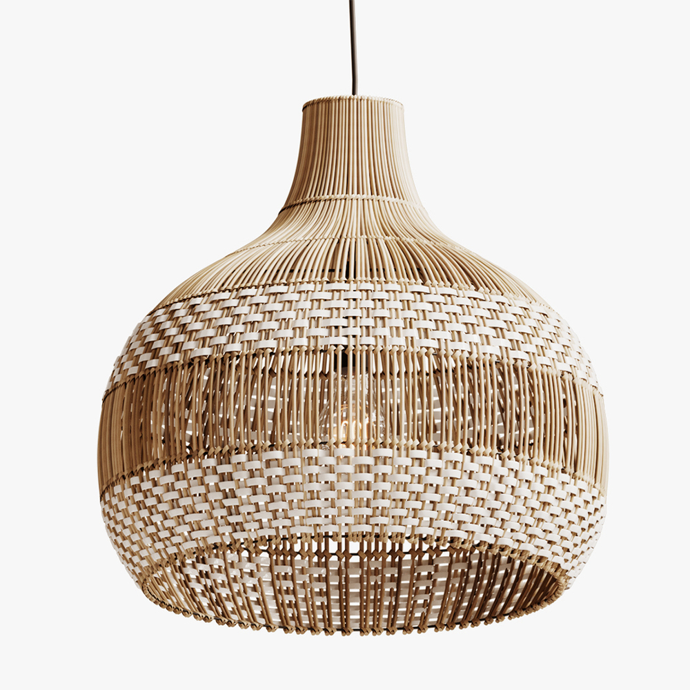 Dining Room Decor Rattan Pendant Lamp Kitchen Light Fixtures to Brighten Up Your Space-Handwovenlamp